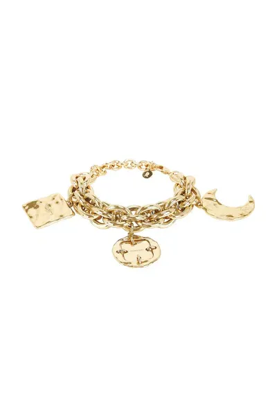 Rabanne Charm Chain Bracelet In Gold