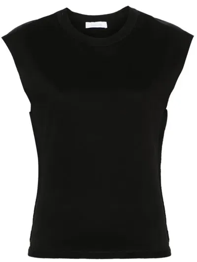 Rabanne Chain-detail Cotton T-shirt In Nero