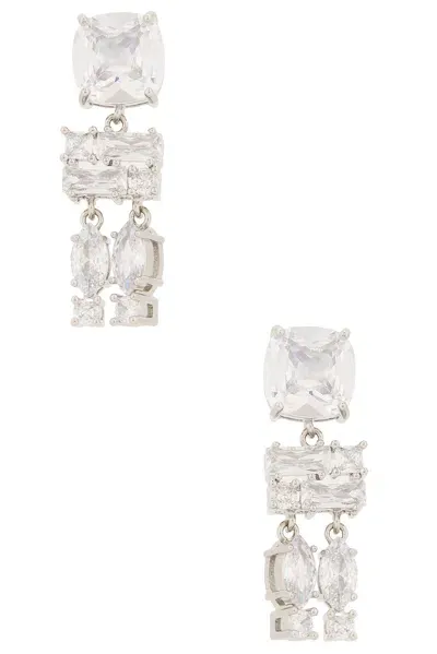 Rabanne Crystal Earrings In Silver & Crystal