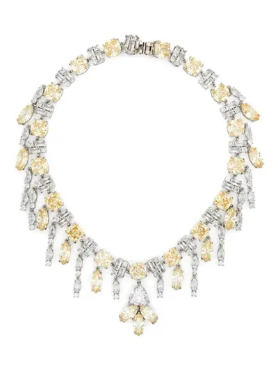 Rabanne Crystal-embellished Necklace In Grey