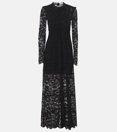 Rabanne Draped Jersey Maxi Dress In Black