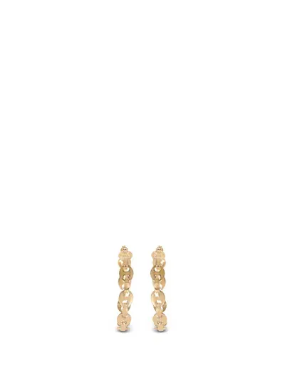 Rabanne Eight Nano Hoop Gold Earrings In Grey