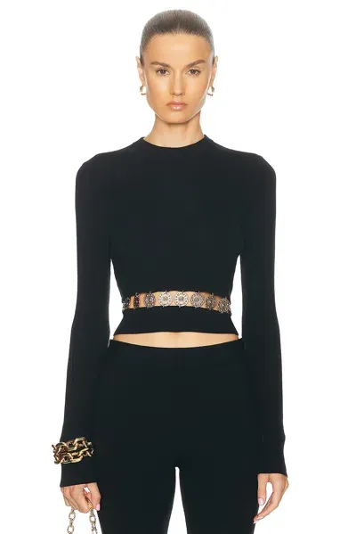 Rabanne Embellished Sweater In Black