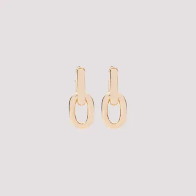 Rabanne Xl Link Double Hoop Earring Unica In Metallic