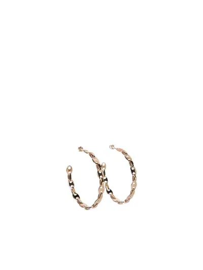 Rabanne Gold Eight Nano Hoop Earrings In Metallic