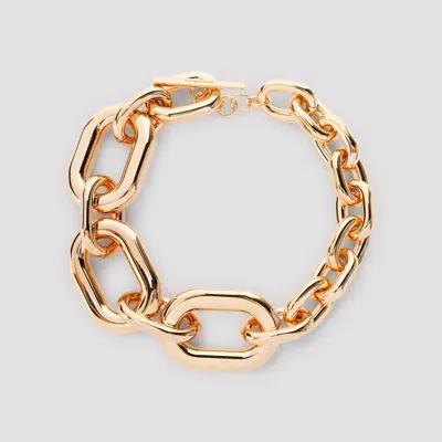 Rabanne Gold Xl Link Neck Choker In Metallic