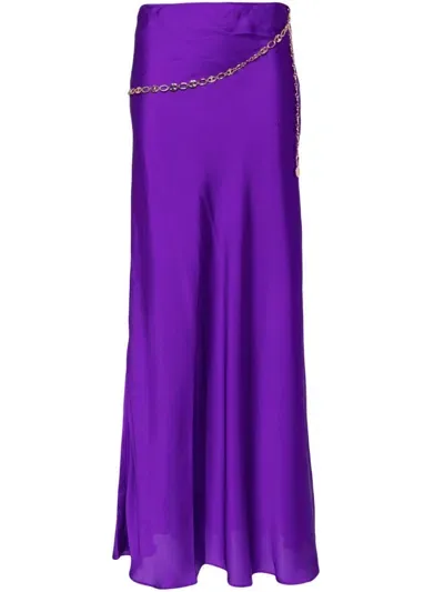 Rabanne Jupe Maxi Skirt In Purple