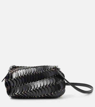 Rabanne Leather Crossbody Bag In Black