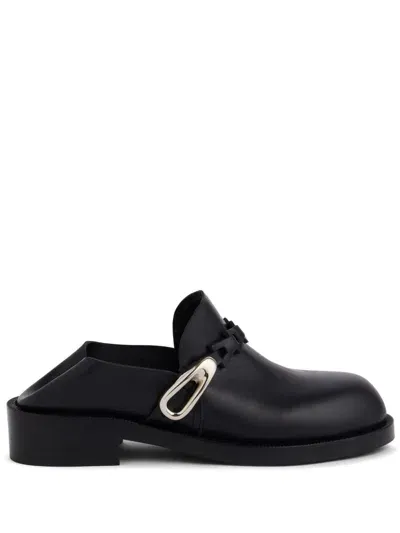 Rabanne Leather Mules In Black