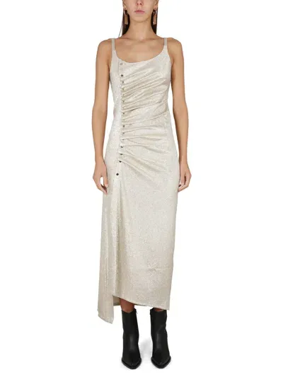 Rabanne Long Dress In Silver