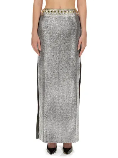 Rabanne Long Skirt In Silver