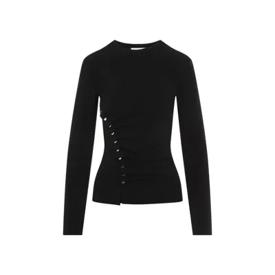 Rabanne Long Sleeves Top In Black