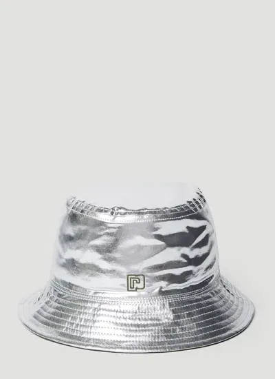 Rabanne Metallic Bucket Hat In Silver