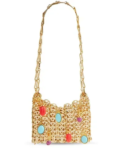 Rabanne Neutral 1969 Embellished Shoulder Bag In Metallic