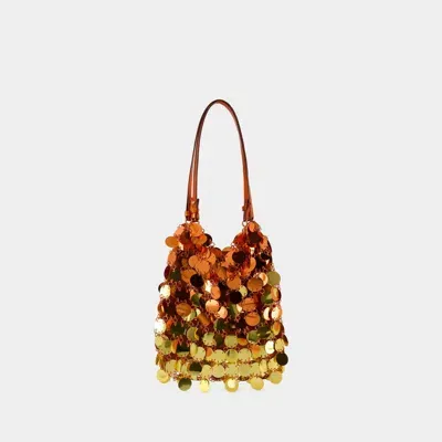 Rabanne Oversized Sequin Purse In Gold