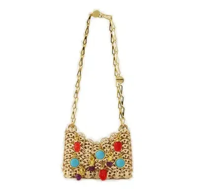 Rabanne Paco  Iconic 1969 Chainmail Effect Shoulder Bag In Gold