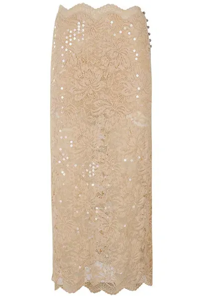 Rabanne Paco  Lace Detailed High In Beige