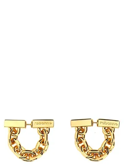 Rabanne Paco  'xl Link Chain' Earrings In Gold