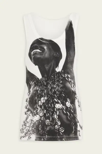 Rabanne Photograph-print Tank Top In White