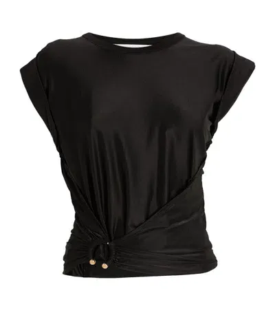 Rabanne Piercing-detail T-shirt In Negro