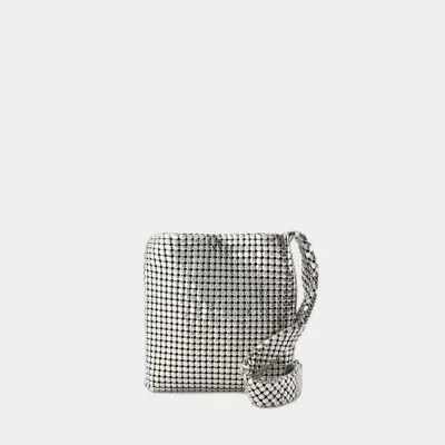 Rabanne Pixel Crossbody In Silver