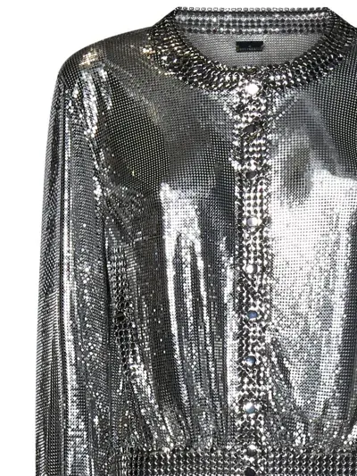 Rabanne Pixel Jacket In Silver