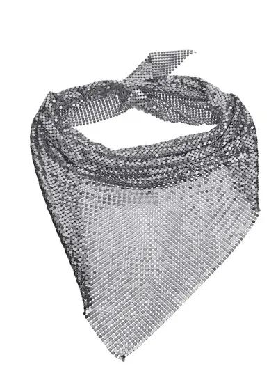 Rabanne Pixel Scarf In Silver