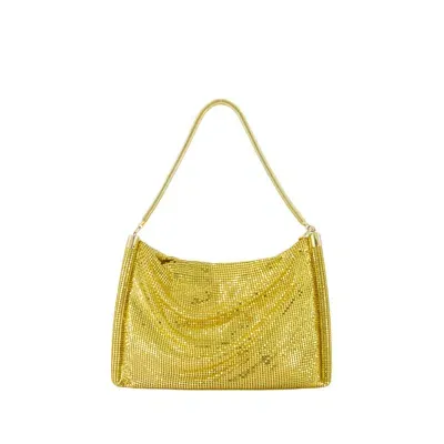 Rabanne Paco  Pixel Tube Embellished Shoulder Bag In Gold