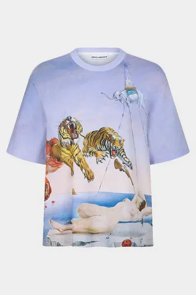 Rabanne Salvador Dali T-shirt In White Multi