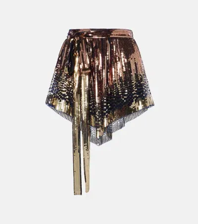 Rabanne Sequined Shorts In Multicoloured