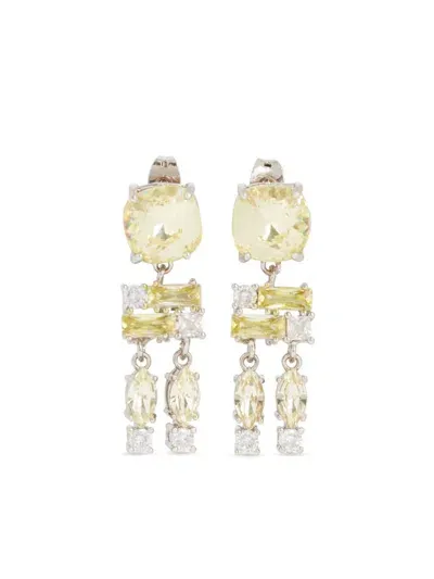 Rabanne Strass Earrings In Green