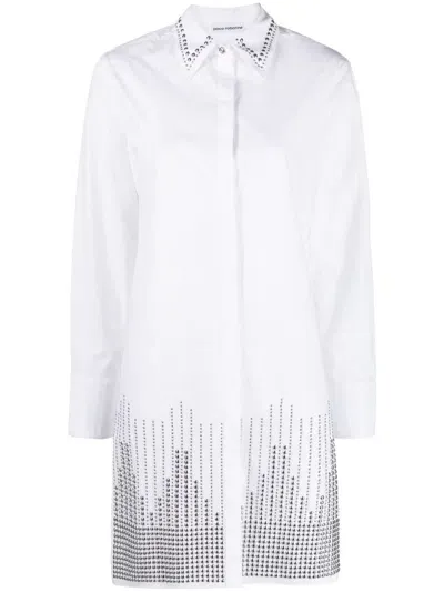 Rabanne Stud-embellished Shirtdress In White