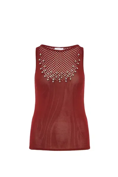 Rabanne Top In Cherry