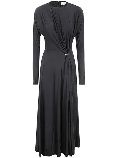 Rabanne Viscose Jersey Robe In Black