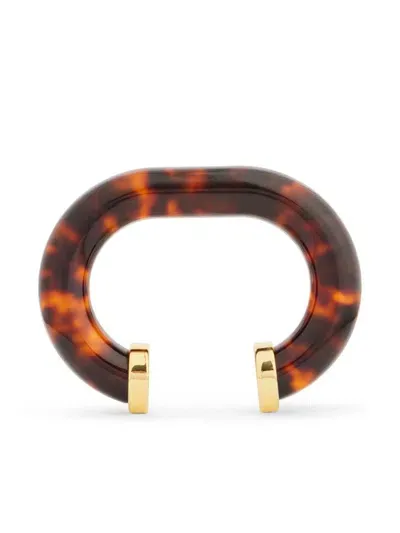 Rabanne Xl Cuff Bracelet In Brown