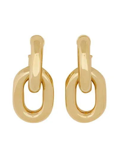 Rabanne Xl Link Double Hoop Earrings In Gold