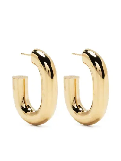 Rabanne Xl Link Hoop Earrings In Metallic