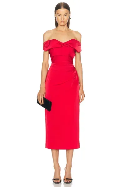 Rachel Gilbert Daria Dress In Raspberry