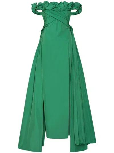 Rachel Gilbert Henley Gown In Green