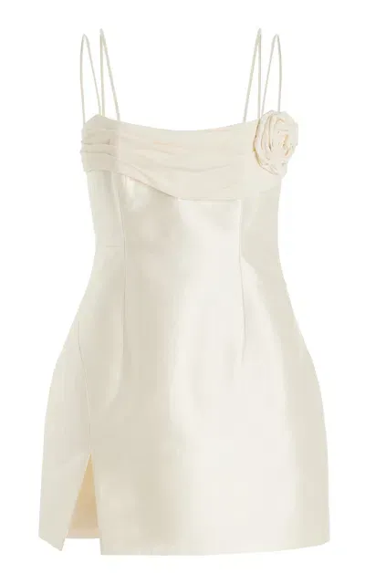 Rachel Gilbert Sawyer Silk-wool Mini Dress In Ivory