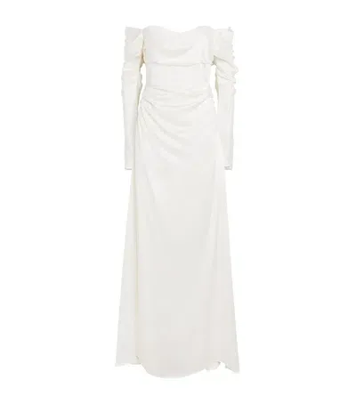 Rachel Gilbert Silk Lucien Gown In Ivory