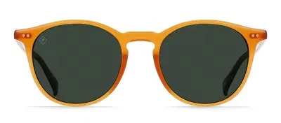 Raen Basq Polarized Round Sunglasses In Orange