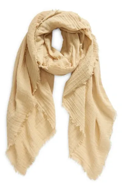 Rag & Bone Astra Cotton Gauze Scarf In Tan