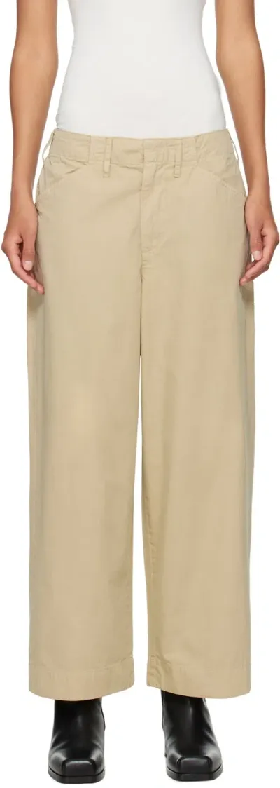 Rag & Bone Beige Banks Trousers In Khaki