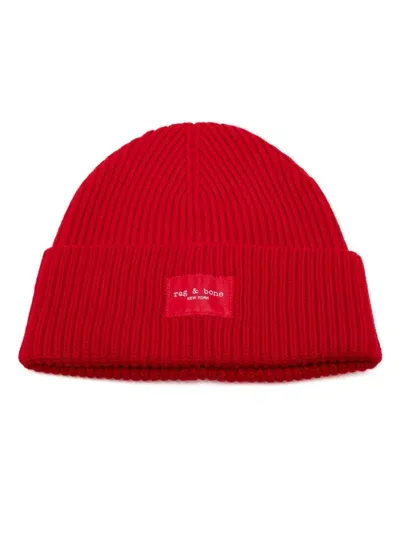 Rag & Bone Blake Beanie In Red