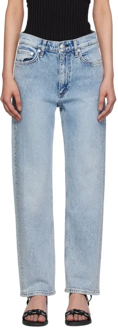 Rag & Bone Blue Harlow Jeans In Lyrawjewel