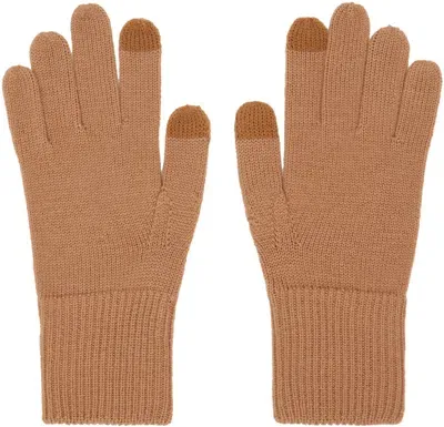 Rag & Bone Brown Addison Tech Gloves In Ltbrown