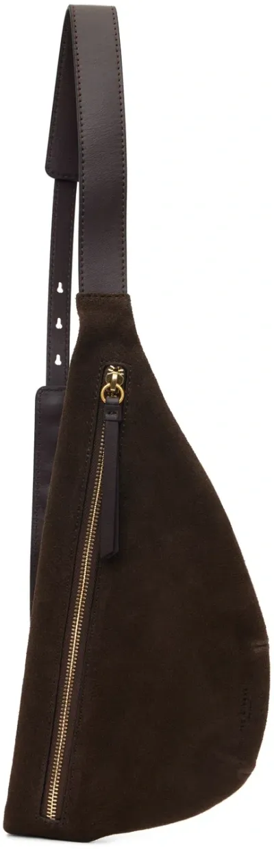 Rag & Bone Brown Petra Mini Sling Bag In Dark Espresso Suede