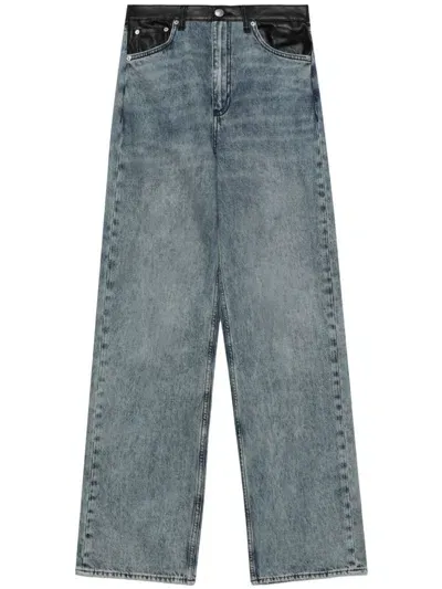 Rag & Bone Cotton Wide-leg Jeans In 蓝色