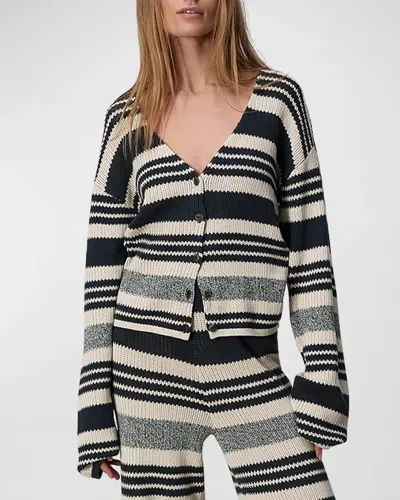 Rag & Bone Cyrus Stripe Cardigan In Salute